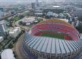 Le stade national Rajamangala, situé à l'est de Bangkok, Thaïlande