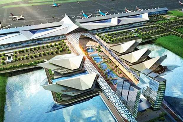 Une représentation du nouvel aéroport de la capitale du Cambodge, Phnom Penh