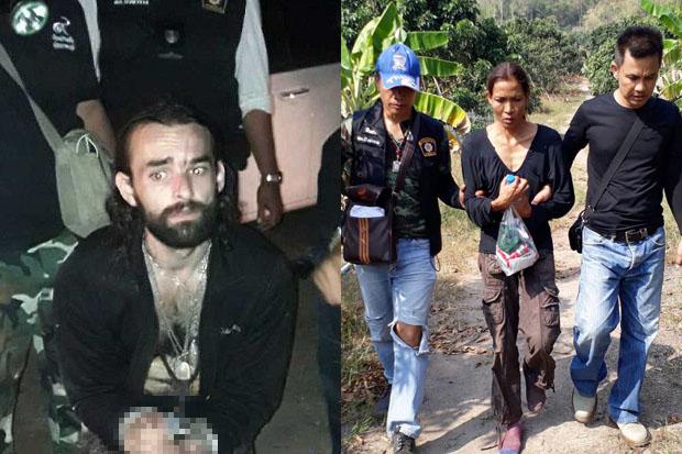Amaury Rigaud et sa compagne thaïlandaise ont été tous deux arrêtés après plusieurs jours de cavale, ils sont suspectés du meurtre d'un ressortissant italien
