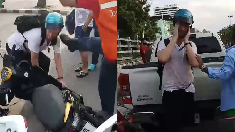 Un chauffeur de moto-taxi a été arrêté pour avoir frappé un touriste allemand à Pattaya