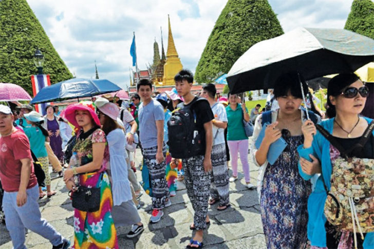 Les arrivées de touristes chinois en Thaïlande ont diminué de près de 20 % en octobre par rapport à l'an dernier