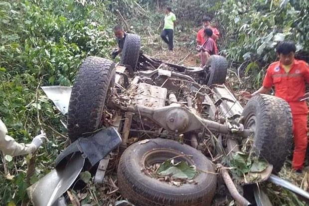 Cinq Thaïlandais meurent après la chute de leur voiture dans un ravin au Laos