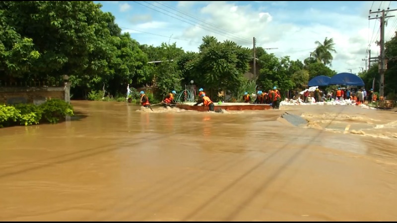 The floods continue in northeastern Thailand